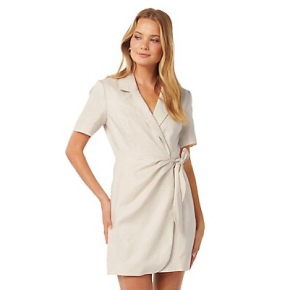 Ever New linen wrap dress